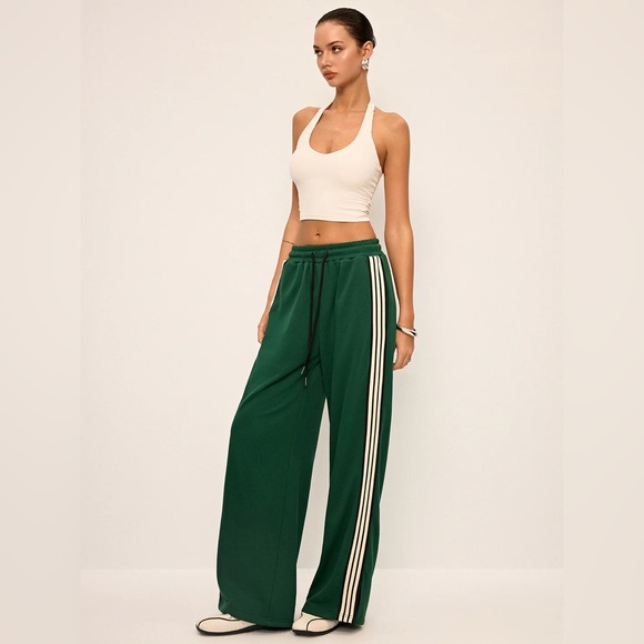 COMMENSE Side Stripe Wide-Leg Sweatpants - size XSmall, Small - Picture 2 of 7